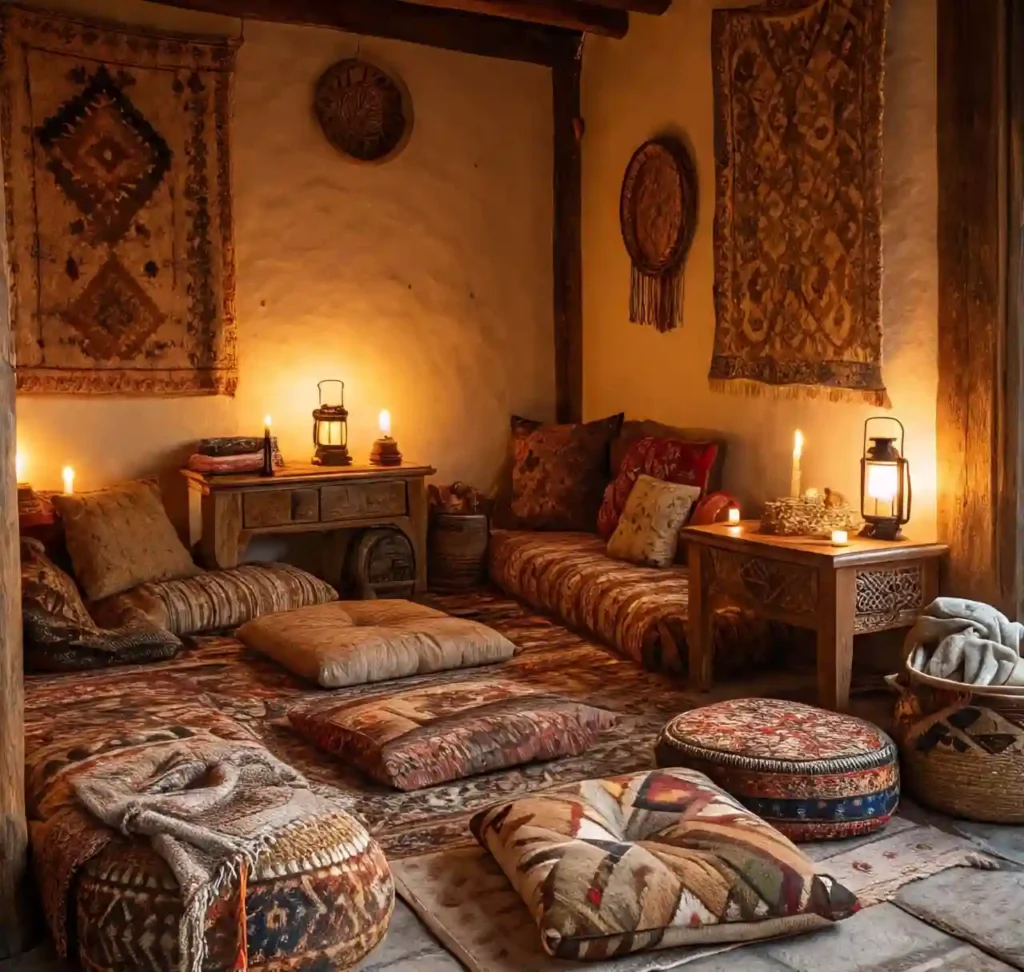 26 Vintage Boho Living Room Ideas For 2025 15 Beaded Curtains for Playful Nostalgia-vintage boho living room idea