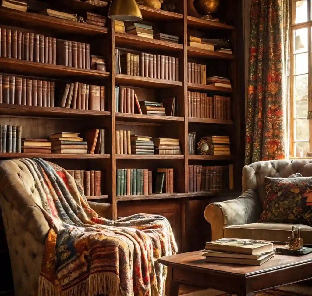 26 Vintage Boho Living Room Ideas For 2025 19 Books Everywhere for an Intellectual Boho Touch-vintage boho living room ideas