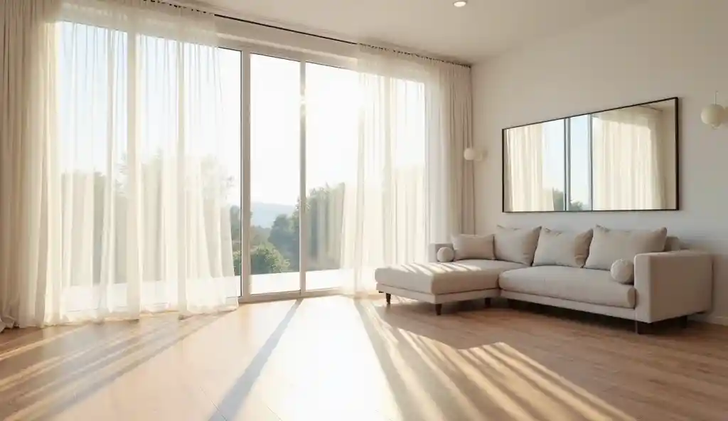 Bringing the Outdoors In: Living Room Nature Decor Ideas to Create a Beautiful Space 6 Bringing the-Outdoors In-Maximize Natural Light for a Bright, Airy Ambience