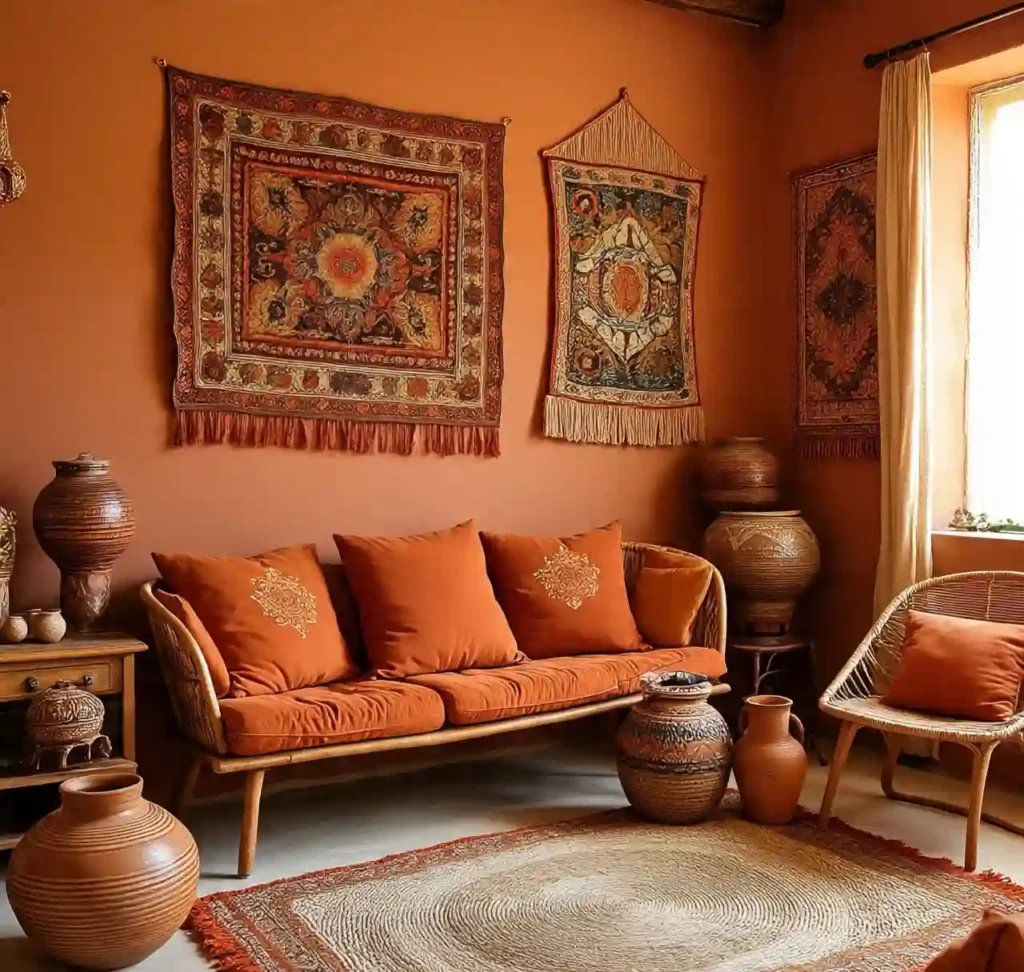 26 Vintage Boho Living Room Ideas For 2025 14 Earth-Toned Color Palettes-vintage boho living room ideas
