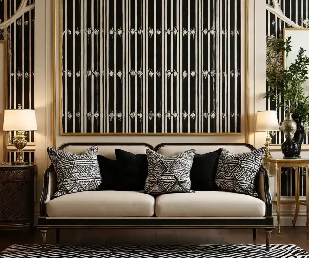 Art Deco Magic: 34 Living Room Ideas to Inspire 13 Living-room-idea-black-contrast