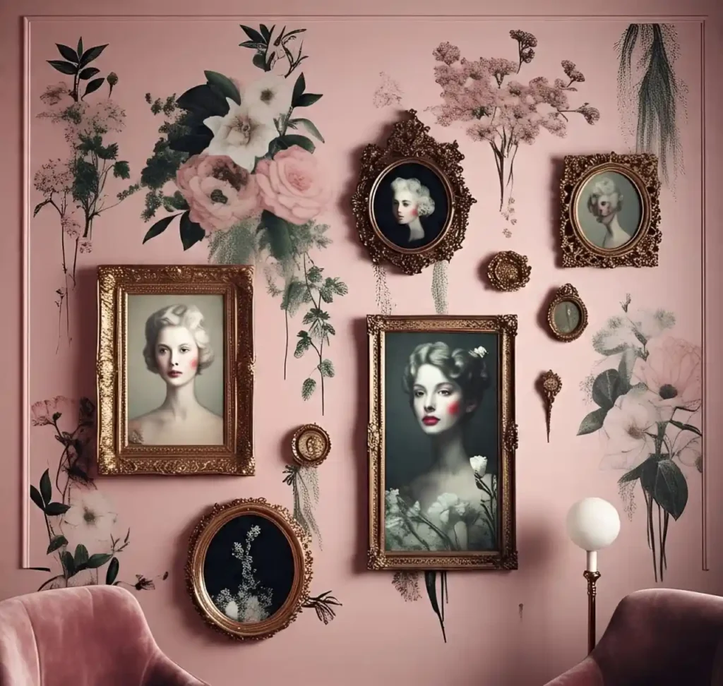 Tea Pink Maximalist Living Room Ideas: Soft Drama with Bold Personality 5 Tea Pink Maximalist Living Room Ideas