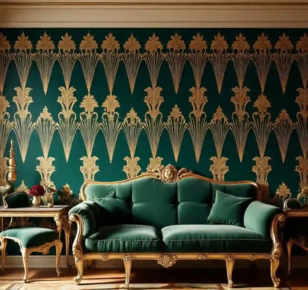 20 Living Room Wallpaper Trends to Instantly Elevate Your Space in 2025 9 Wallpaper Art Deco-Inspired Patterns for Vintage Glam