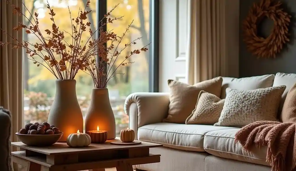 Bringing the Outdoors In: Living Room Nature Decor Ideas to Create a Beautiful Space 8 bringing outdor in-Add Seasonal Natural Decor to Celebrate the Changing Outdoors