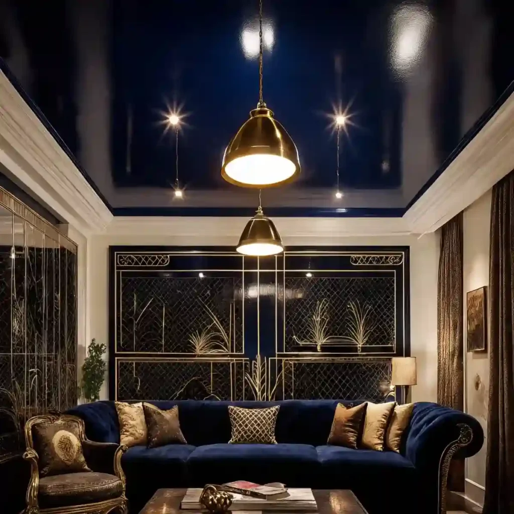 Art Deco Magic: 34 Living Room Ideas to Inspire 17 ceiling-of-living-room-stylish-and-modern-idea