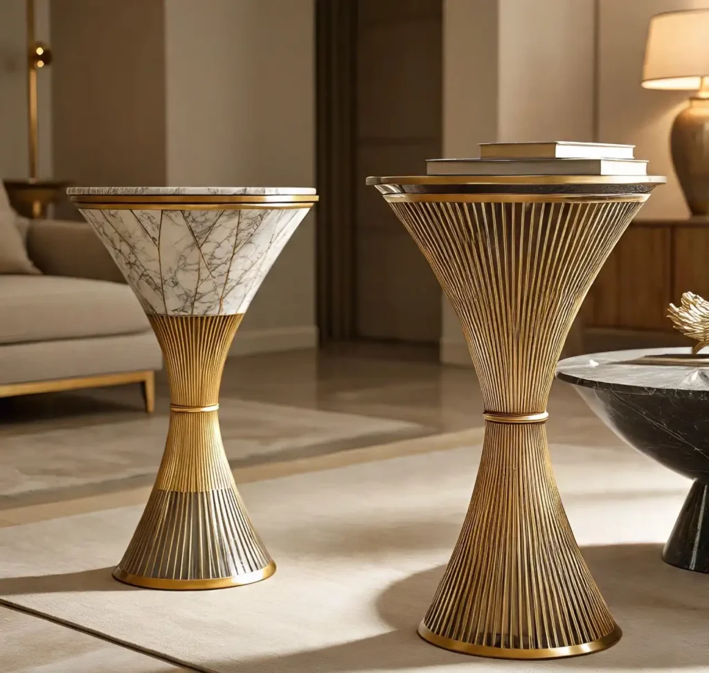 Art Deco Magic: 34 Living Room Ideas to Inspire 30 culptural Side Tables That Double as Art Pieces