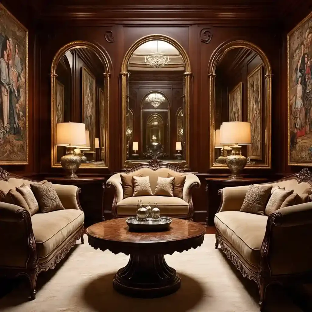 Art Deco Magic: 34 Living Room Ideas to Inspire 16 living-room-stylish-idea-rounded-shape-sofas-with-interior