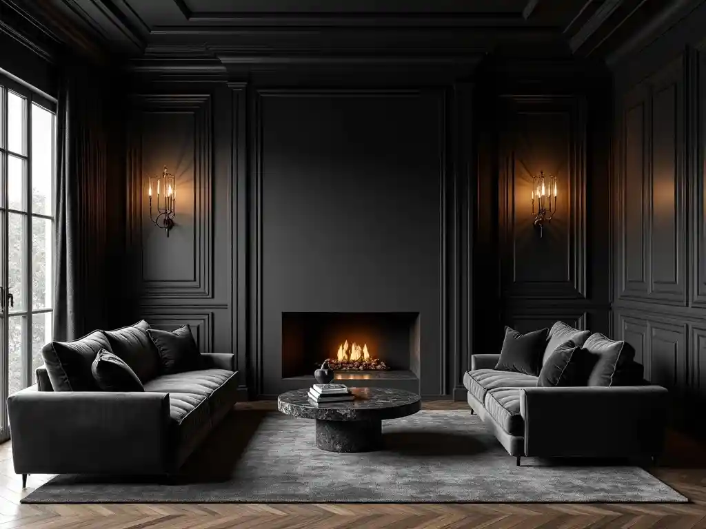 10 Black Maximalist Living Room Ideas: Bold Spaces With Dramatic Impact 2 1-Black Maximalist Living Room Ideas