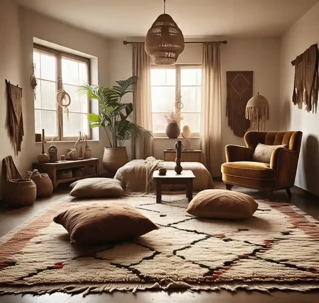 20 Boho Living Room Design and Decor Ideas: Create a Laid-Back & Artistic Space 2 Boho Living Room Design and Decor Ideas