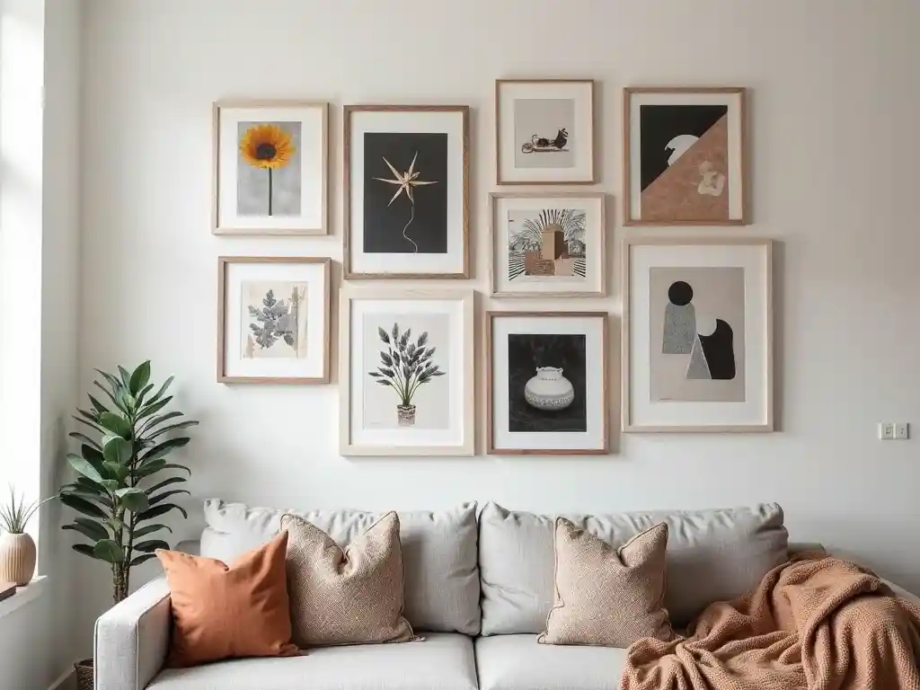 20 Living Room Gallery Wall Design Ideas – Create Stylish Walls 2 1-Living Room Gallery Wall Design Ideas