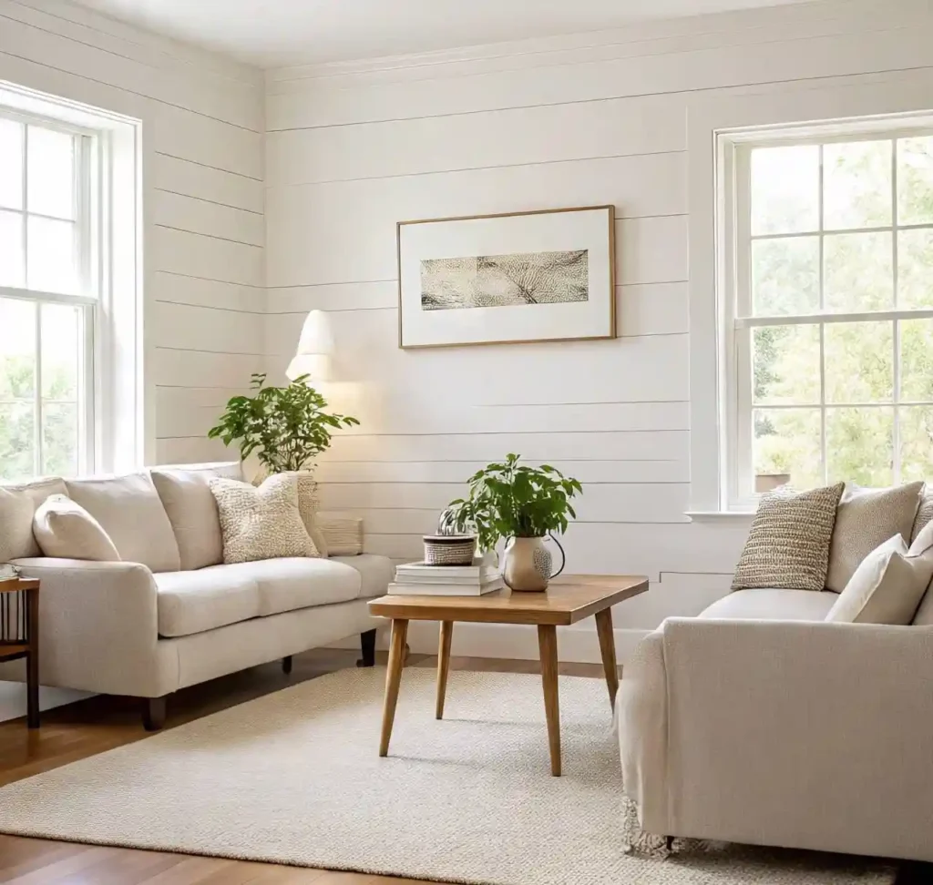 16 Creative Living Room Shiplap Wall Concepts for a Cozy & Updated Look 2 1-Living Room Shiplap Wall Concepts