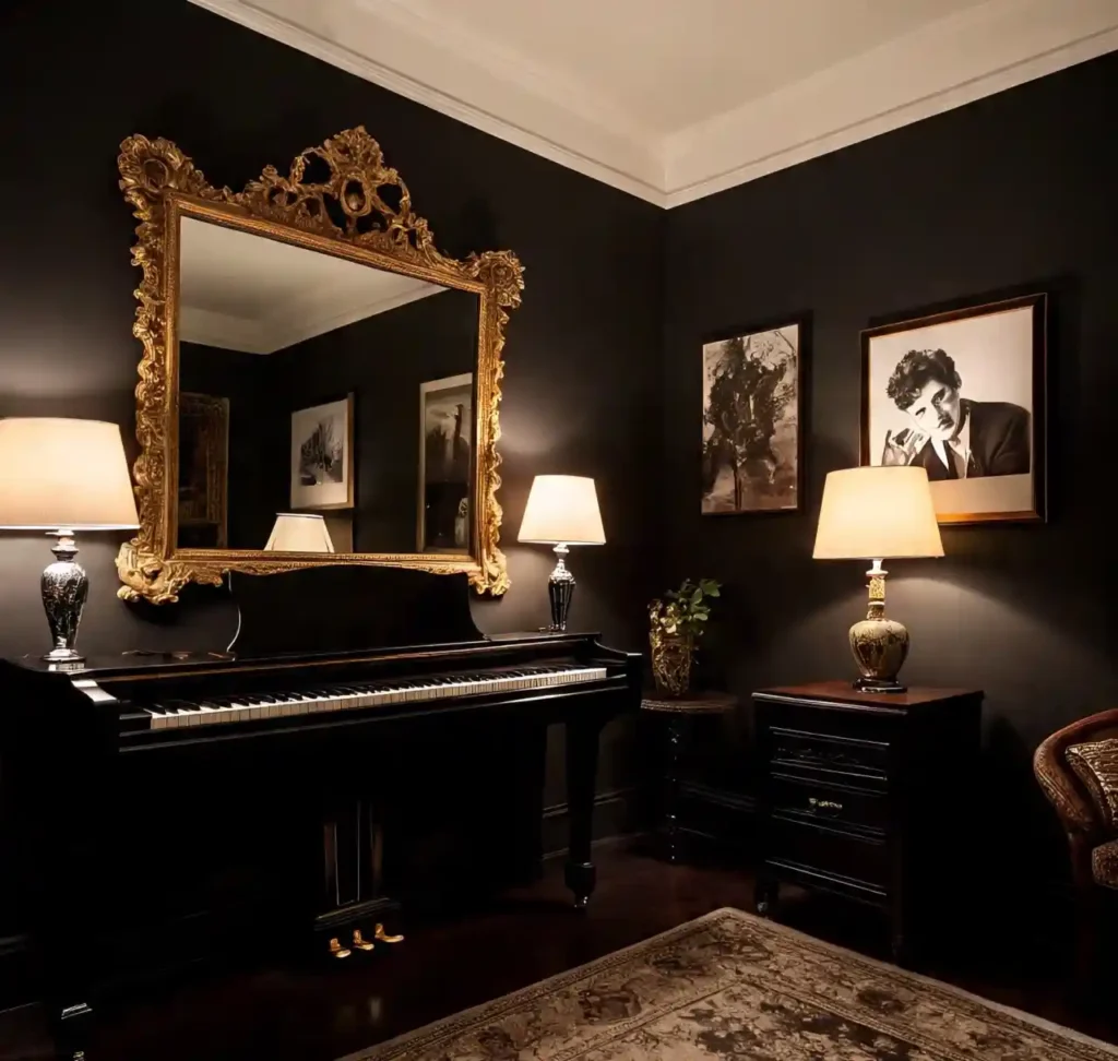 10 Black Maximalist Living Room Ideas: Bold Spaces With Dramatic Impact 11 10-Black Maximalist Living Room Ideas