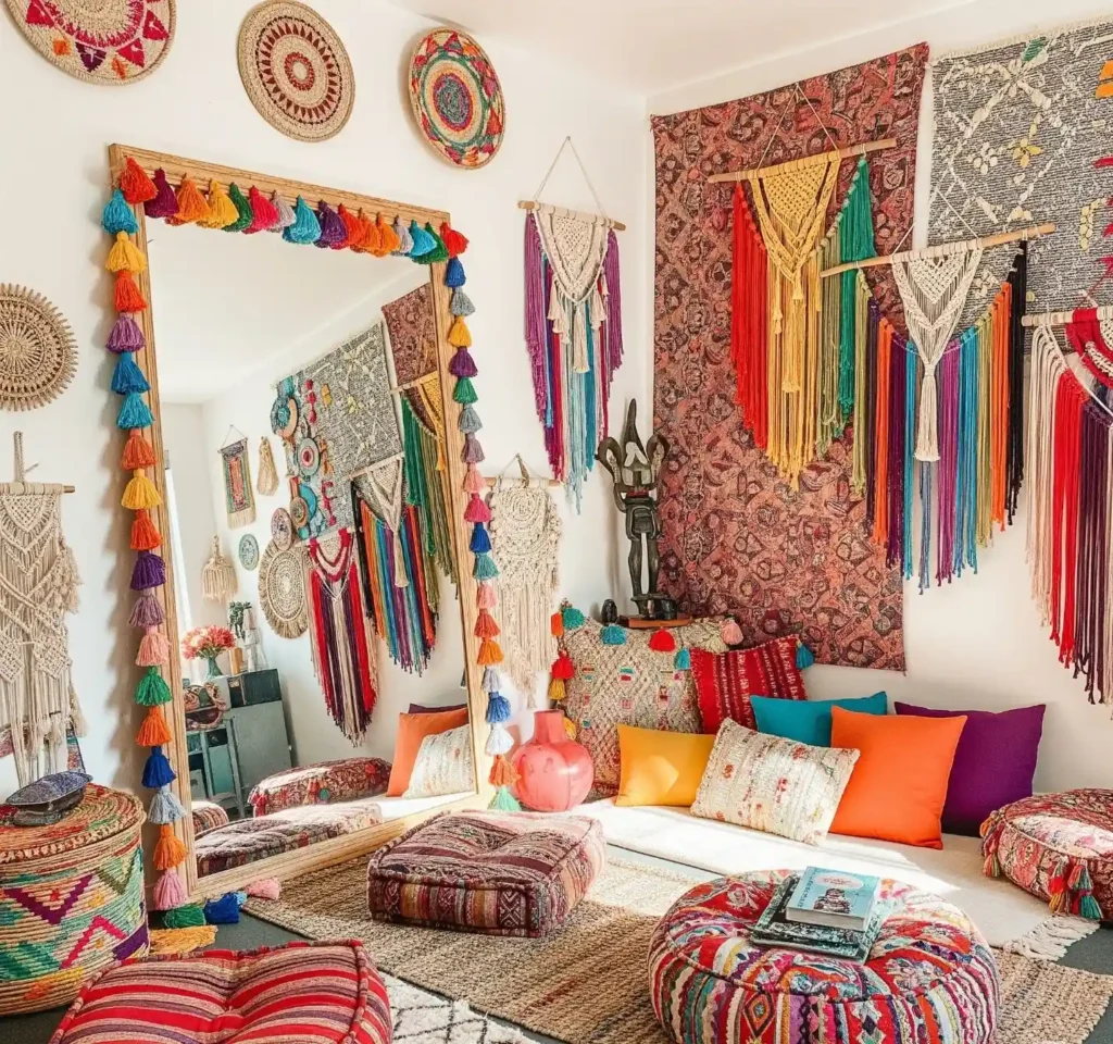 27 Artistic Boho Mirror Ideas to Instantly Elevate Your Interior Style 11 10 Boho Mirror Idea