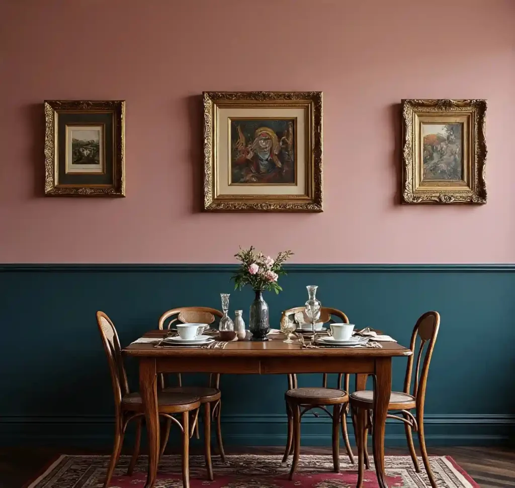 17 Stylish Dining Room Paint Ideas with Chair Rail to Elevate Your Space 11 10-Dining Room Paint Idea with Chair Rail