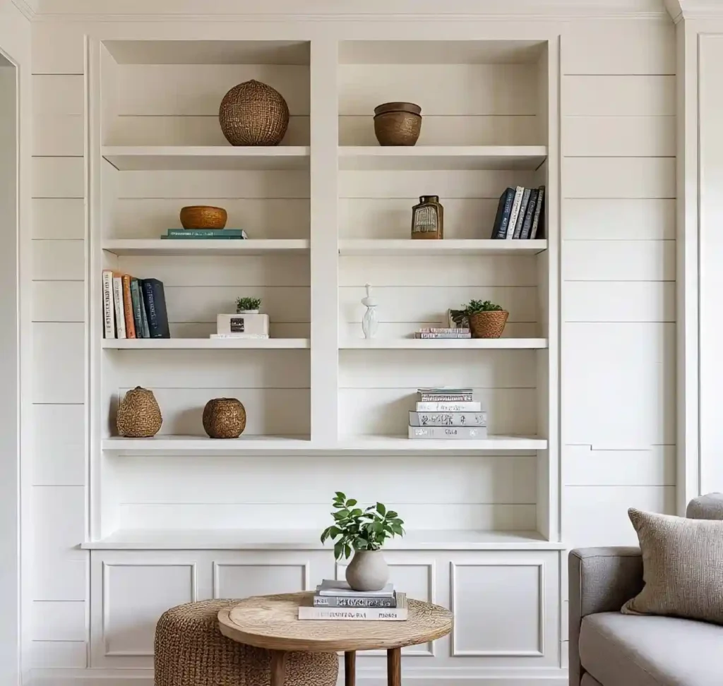 16 Creative Living Room Shiplap Wall Concepts for a Cozy & Updated Look 12 11-Living Room Shiplap Wall Concept