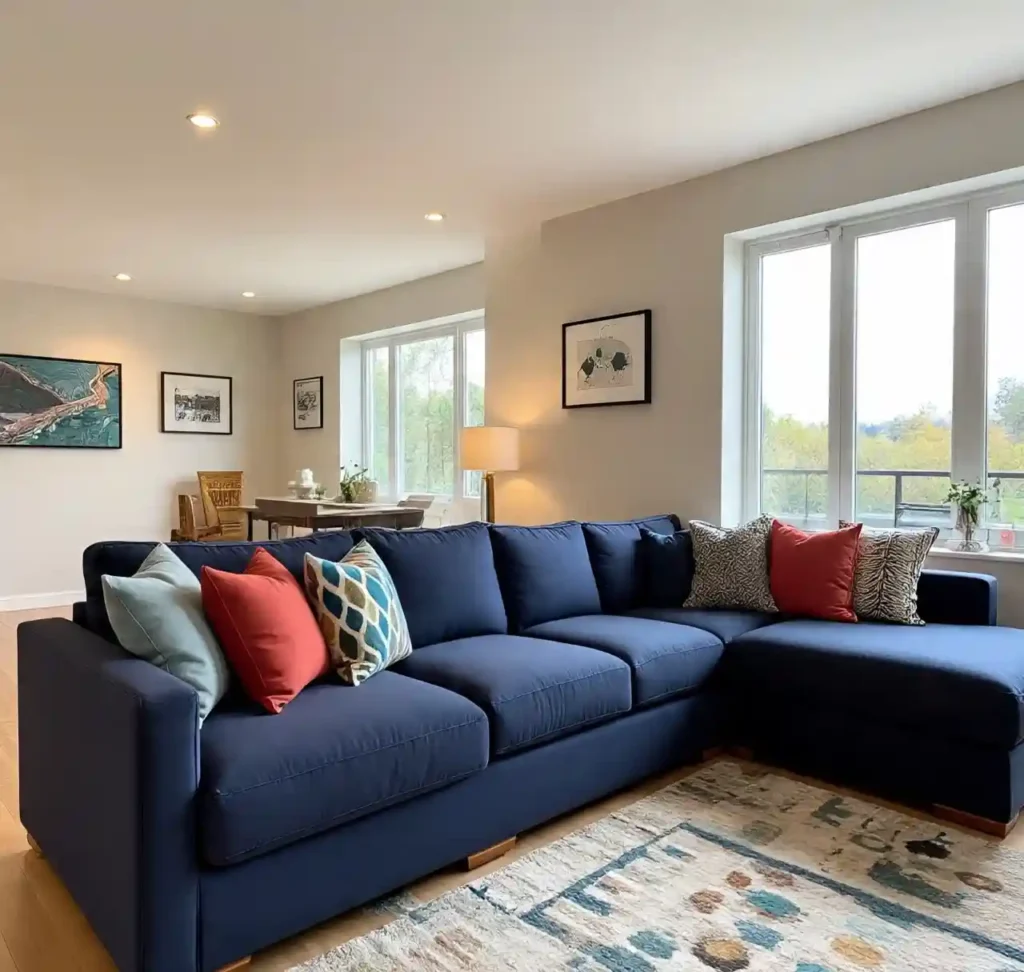 29 Elegant Blue Couch Living Room Ideas for a Stylish & Serene Space 13 12-Blue Couch Living Room Idea