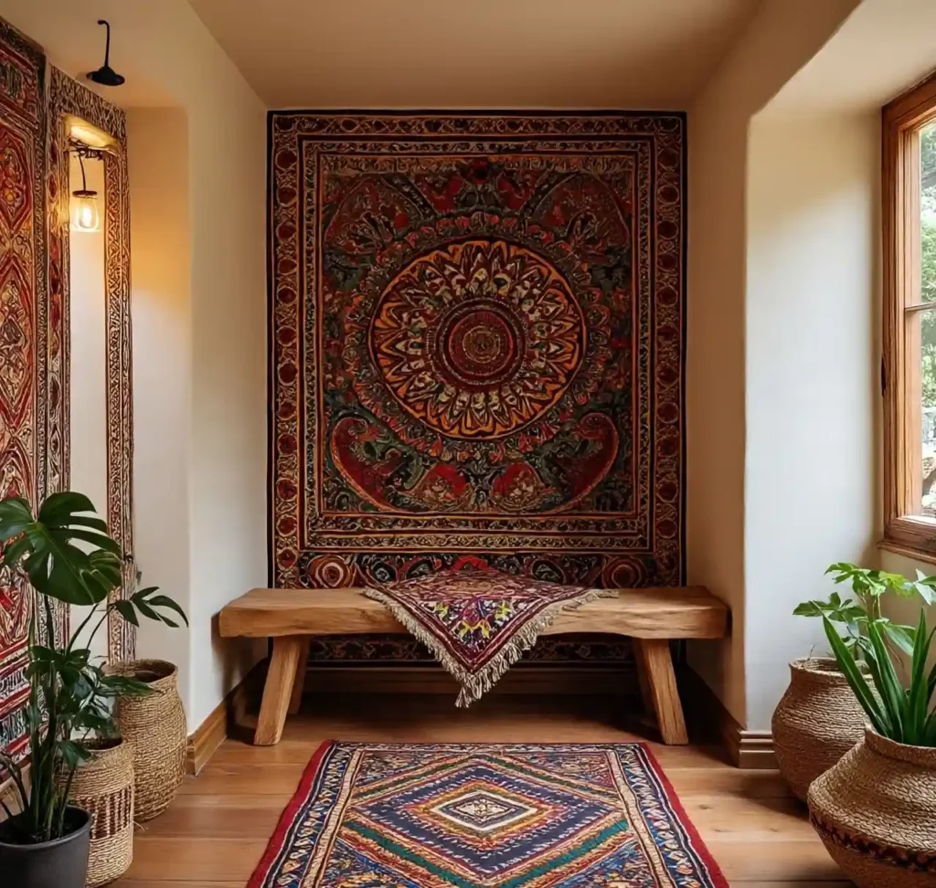 21 Dreamy Boho Hallway Decor Ideas to Transform Your Entryway 13 12-Boho Hallway Decor Idea