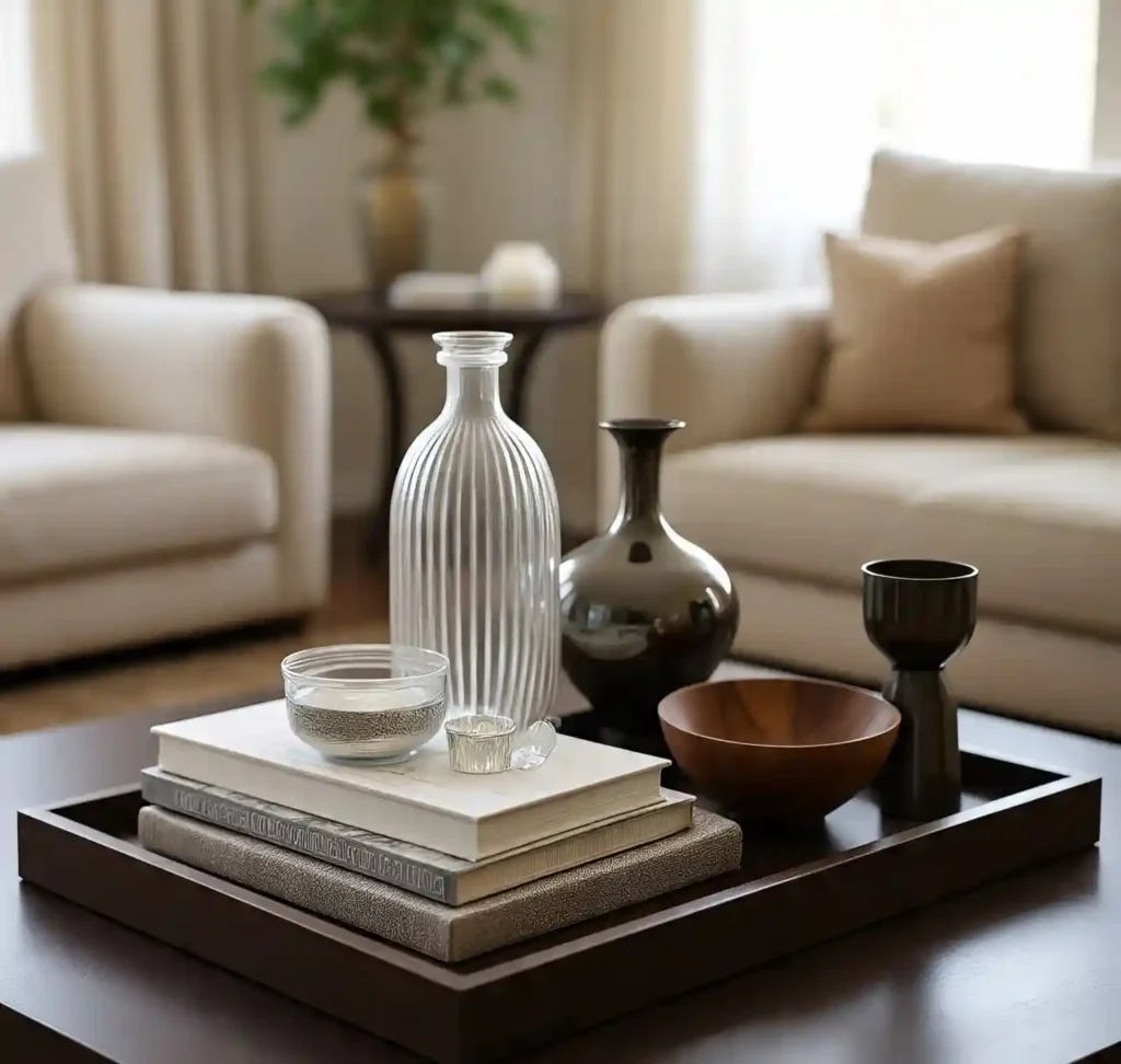 20 Stylish Coffee Table Tray Decor Ideas for a Beautiful Living Room 14 13-Coffee Table Tray Idea