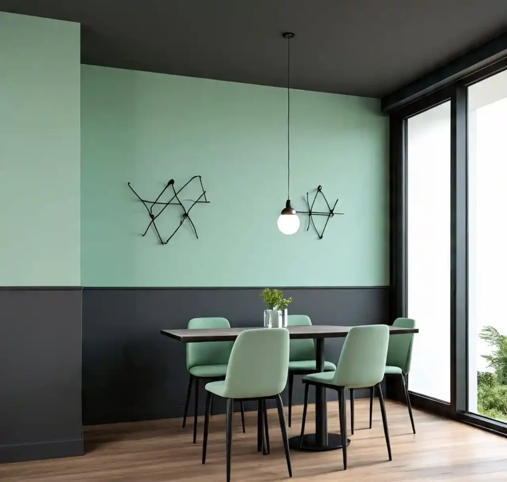 17 Stylish Dining Room Paint Ideas with Chair Rail to Elevate Your Space 14 13-Dining Room Paint Idea with Chair Rail