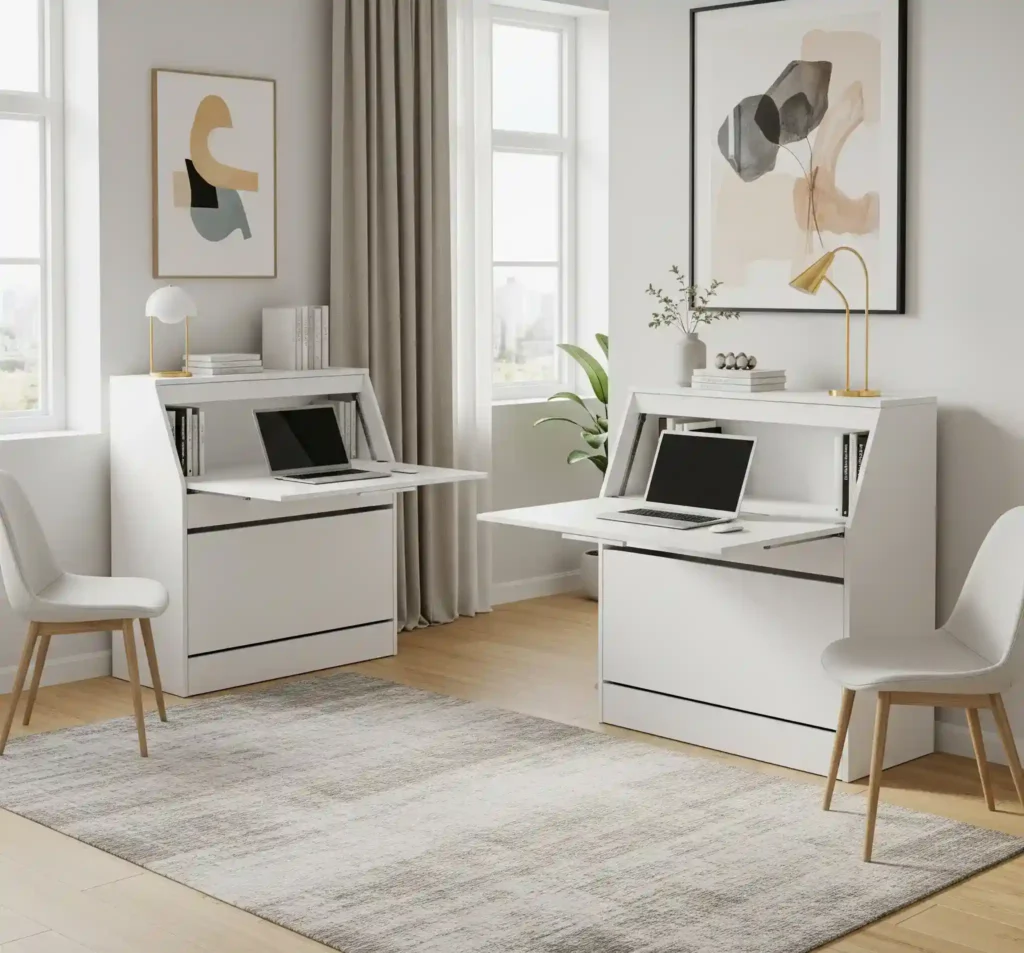 20 Space-Saving Double Desk Ideas for Small Home Offices 14 13-Double Desk Ideas for Small Home Office
