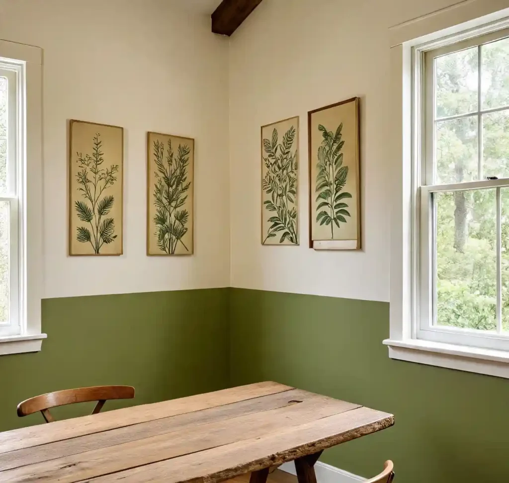 17 Stylish Dining Room Paint Ideas with Chair Rail to Elevate Your Space 16 15-Dining Room Paint Idea with Chair Rail