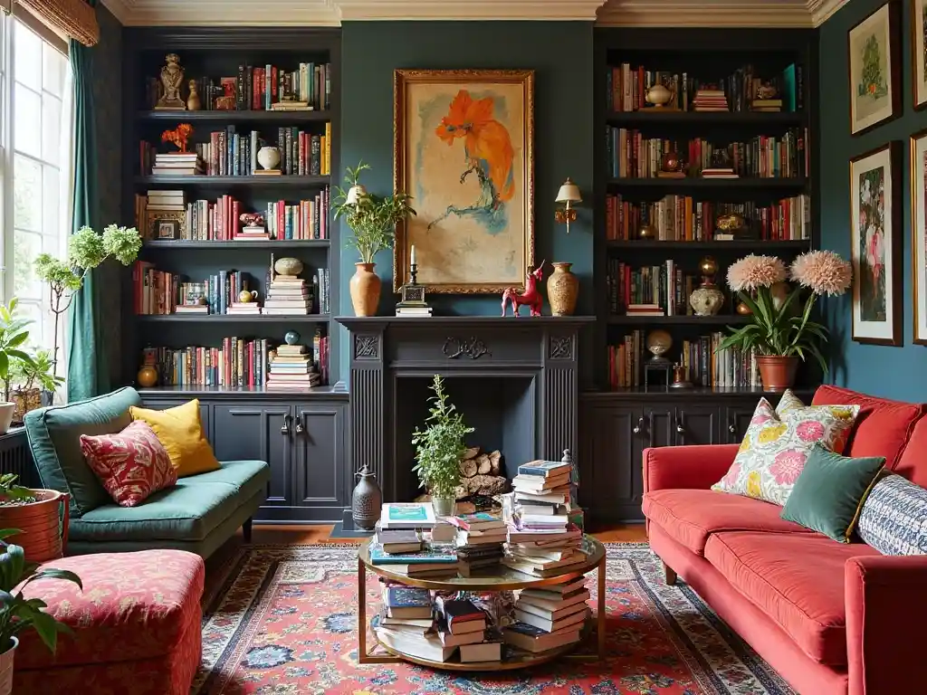 20 Maximalist Living Room Ideas to Embrace Bold, Layered & Lively Design 16 Maximalist Living Room Idea