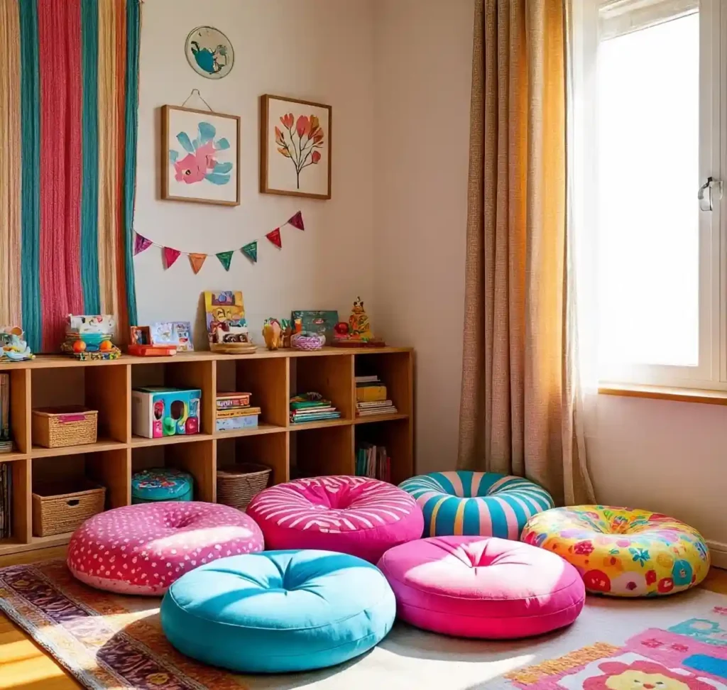 22 Boho Floor Pillow Ideas for a Comfy, Chic, and Relaxed Living Room Style 17 16-Boho Floor Pillow Idea