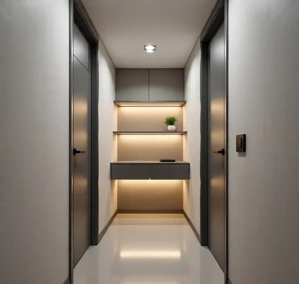 30 Narrow Hallway Design Ideas: Elevate Style & Maximize Every Inch 18 17-Narrow Hallway Design Idea