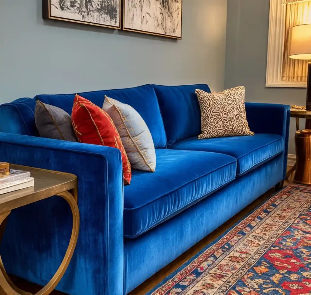 Blue Maximalist Living Room Ideas: Vibrant, Layered Spaces Full of Personality 3 2-Blue Maximalist Living Room Ideas