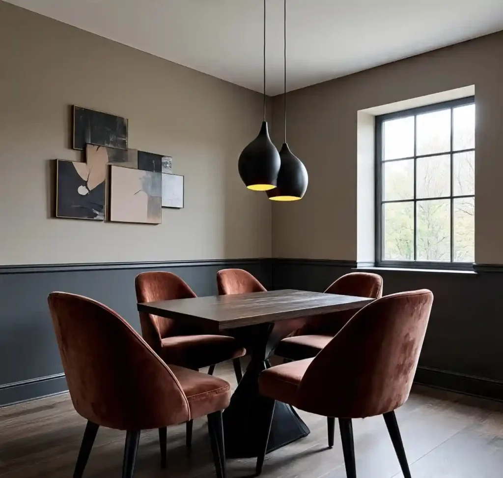 17 Stylish Dining Room Paint Ideas with Chair Rail to Elevate Your Space 3 2-Dining Room Paint Ideas with Chair Rail
