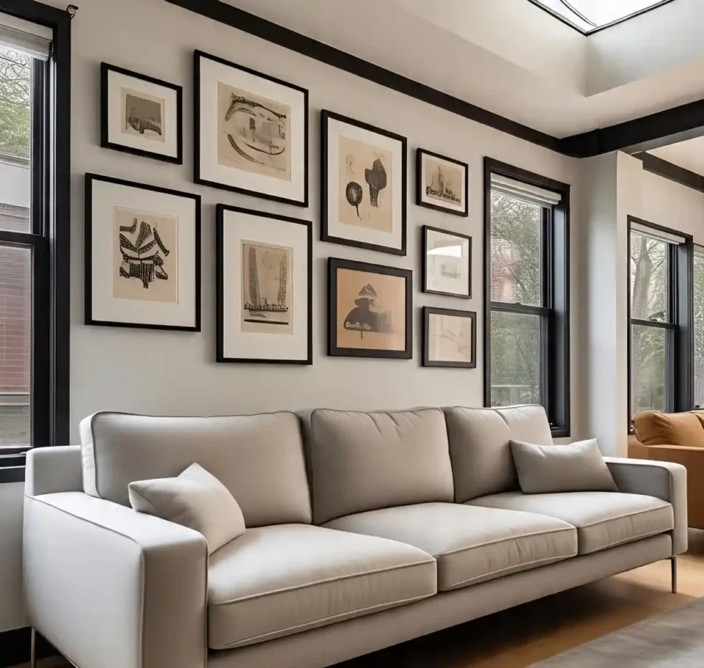 20 Living Room Gallery Wall Design Ideas – Create Stylish Walls 3 2-Living Room Gallery Wall Design Ideas