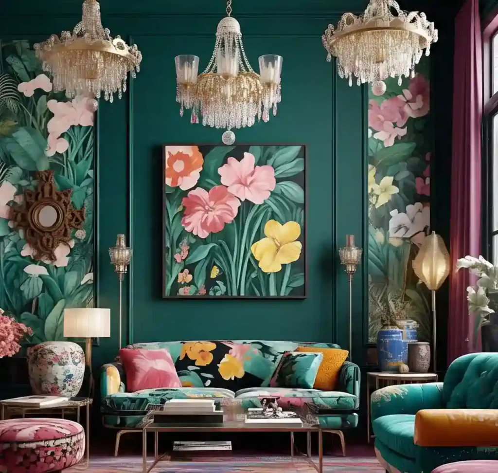 20 Maximalist Living Room Ideas to Embrace Bold, Layered & Lively Design 3 2-Maximalist Living Room Ideas