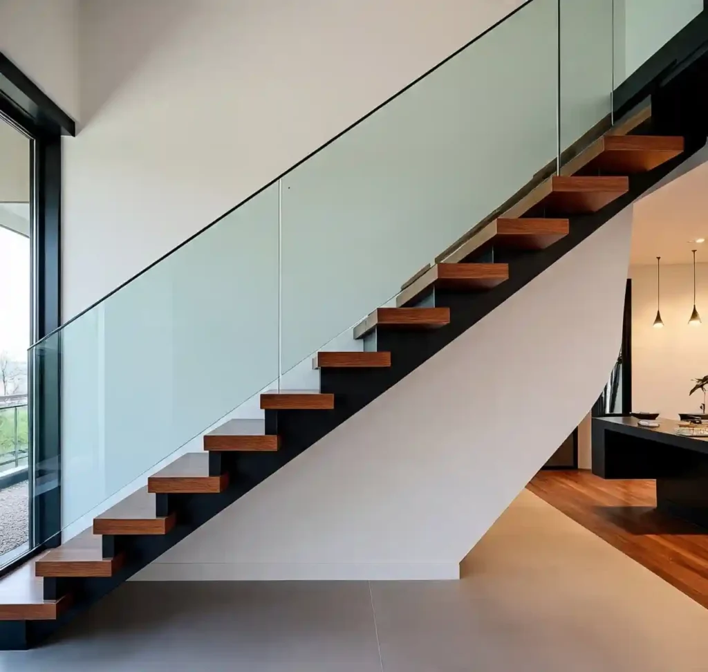 20 Stunning Wooden Floating Staircase Designs to Elevate Your Interior 3 2 Wooden Floating Staircase Designs