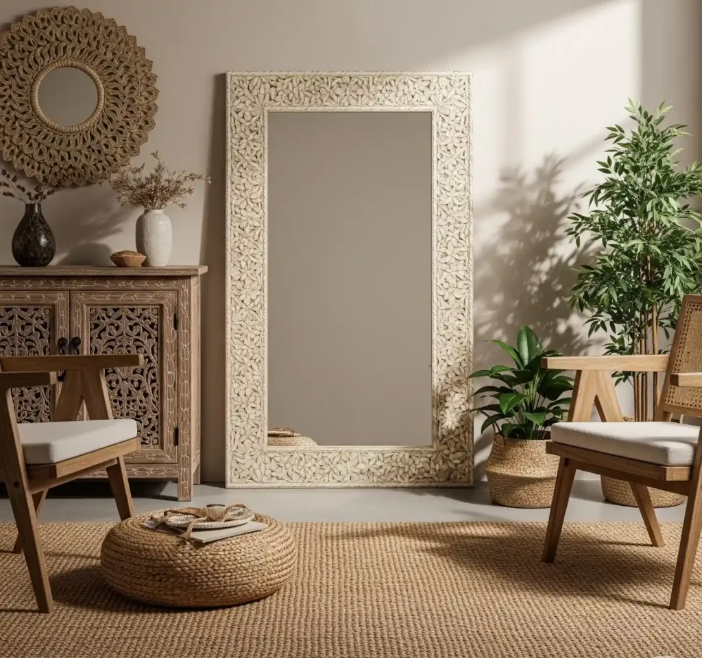 27 Artistic Boho Mirror Ideas to Instantly Elevate Your Interior Style 21 20 Boho Mirror Idea