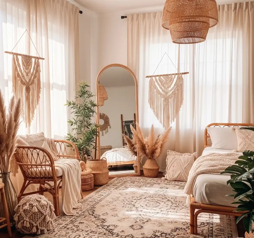 27 Artistic Boho Mirror Ideas to Instantly Elevate Your Interior Style 23 22 Boho Mirror Idea