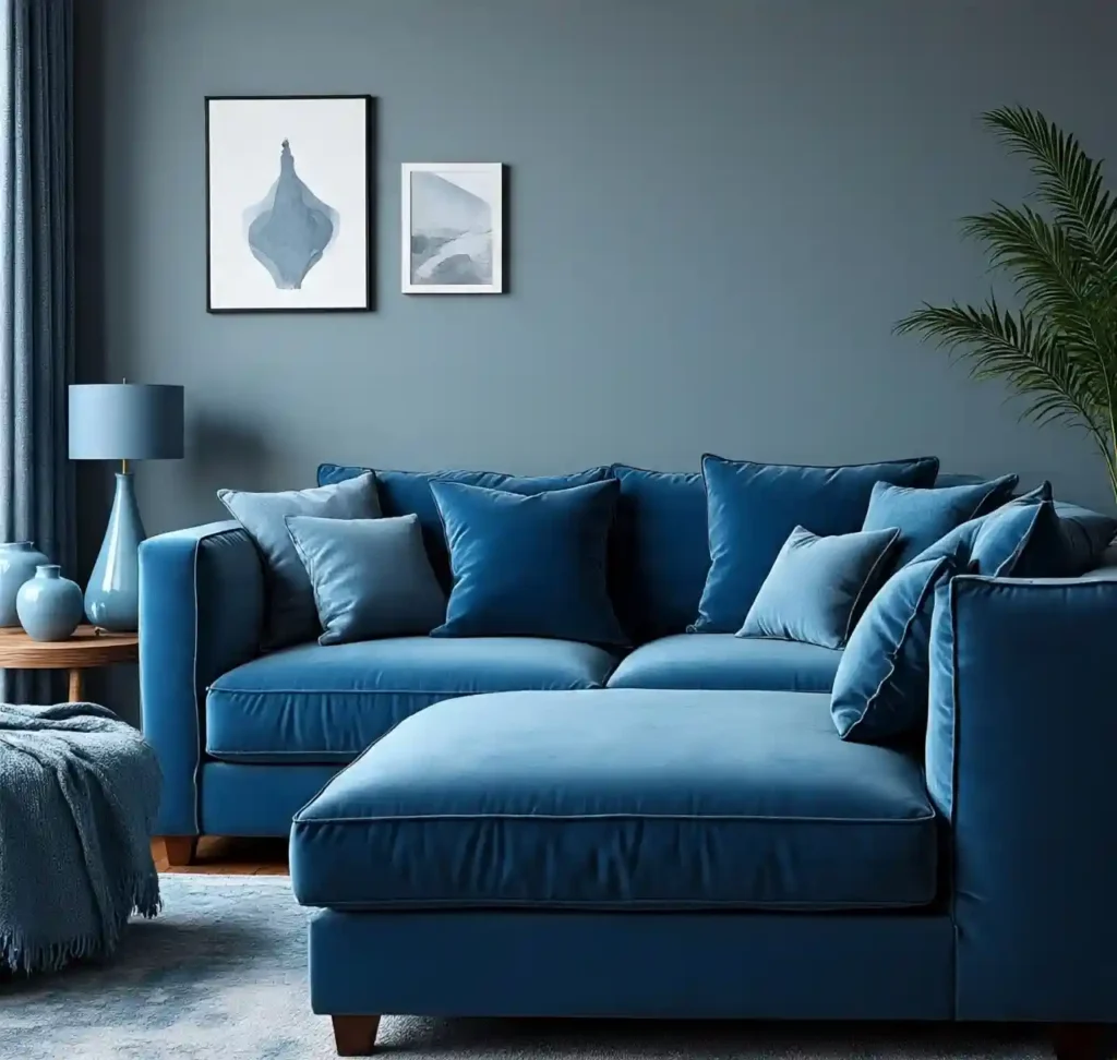 29 Elegant Blue Couch Living Room Ideas for a Stylish & Serene Space 28 27-Blue Couch Living Room Idea