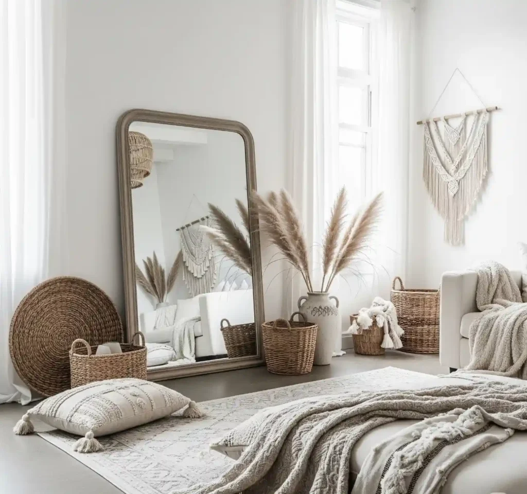 27 Artistic Boho Mirror Ideas to Instantly Elevate Your Interior Style 28 27 Boho Mirror Idea
