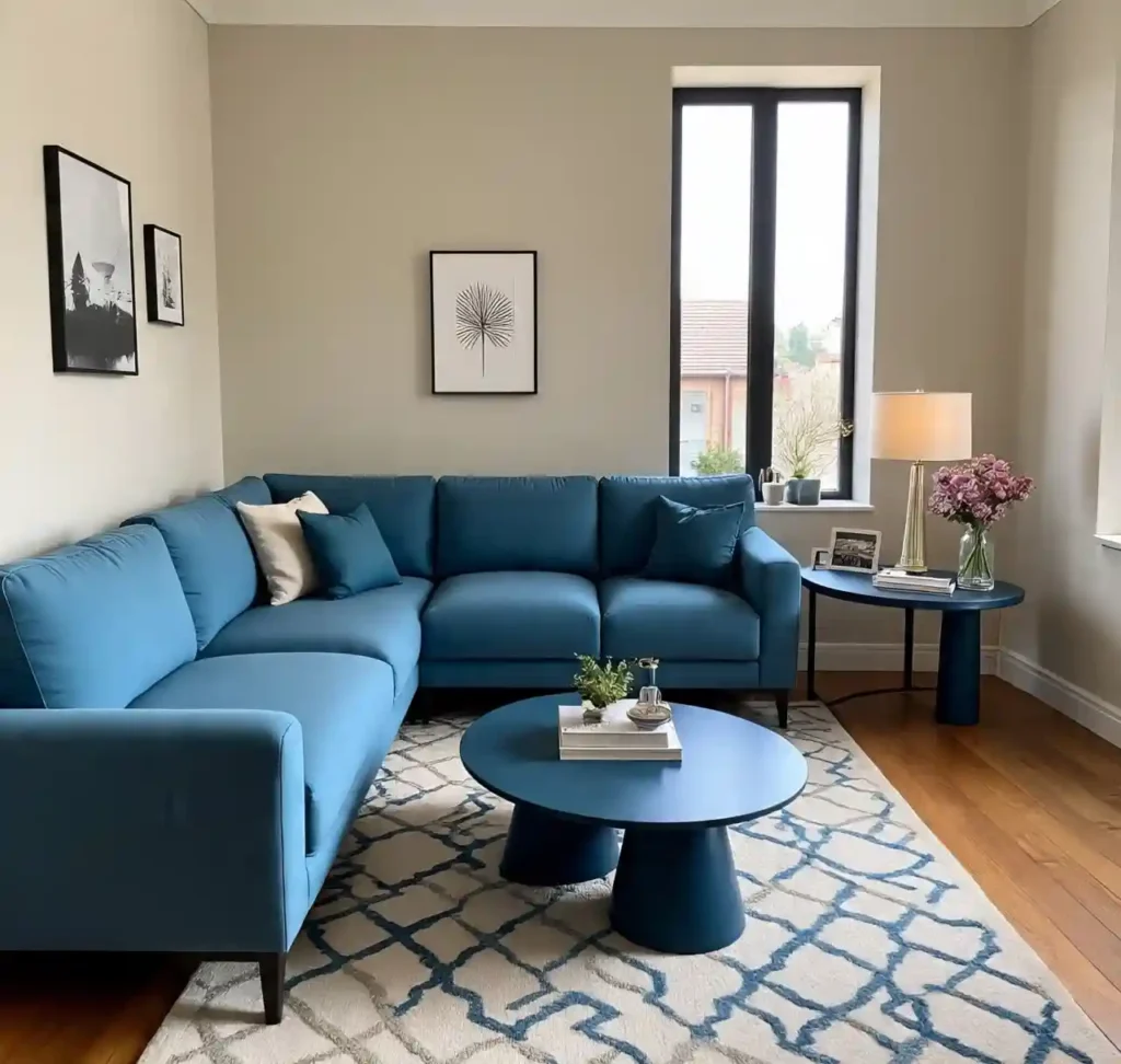 29 Elegant Blue Couch Living Room Ideas for a Stylish & Serene Space 29 28-Blue Couch Living Room Idea
