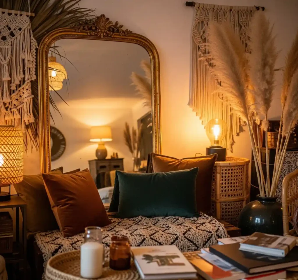 27 Artistic Boho Mirror Ideas to Instantly Elevate Your Interior Style 4 3 Boho Mirror Idea