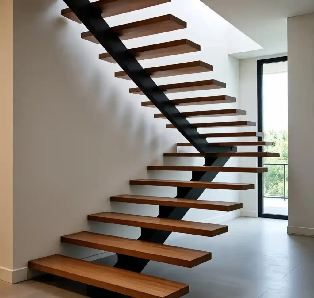20 Stunning Wooden Floating Staircase Designs to Elevate Your Interior 4 3 Wooden Floating Staircase Design
