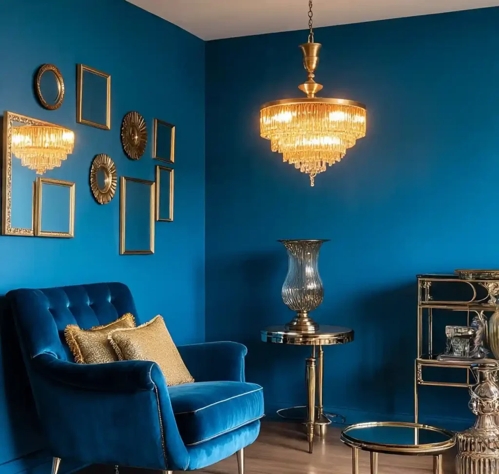 Blue Maximalist Living Room Ideas: Vibrant, Layered Spaces Full of Personality 5 4-Blue Maximalist Living Room Idea