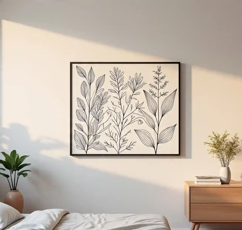 20 Minimalist Wall Art Ideas: Elevate Modern Homes With Clean & Timeless Style 7 6-Minimalist Wall Art Idea