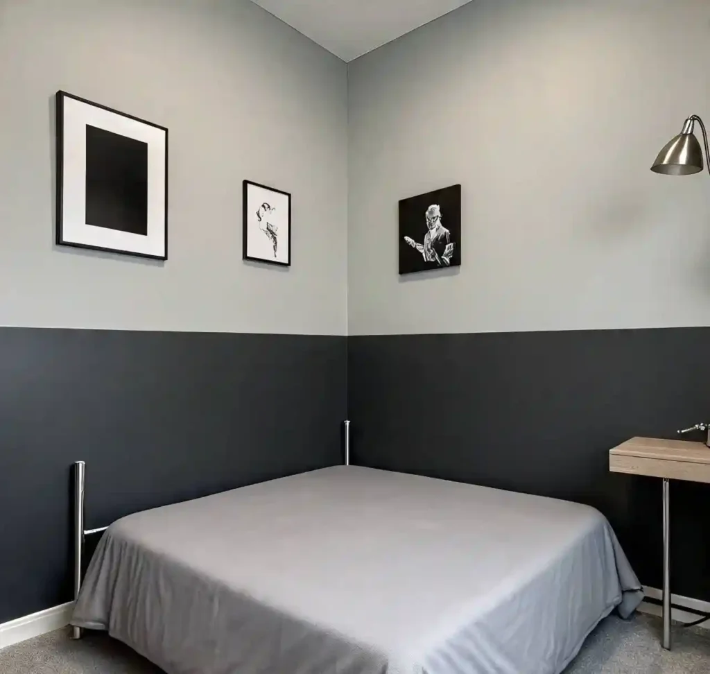 20 Two-Tone Wall Ideas for Small Bedrooms: Stylish Color Combos That Maximize Space 7 6-Two-Tone Wall Idea for Small Bedrooms