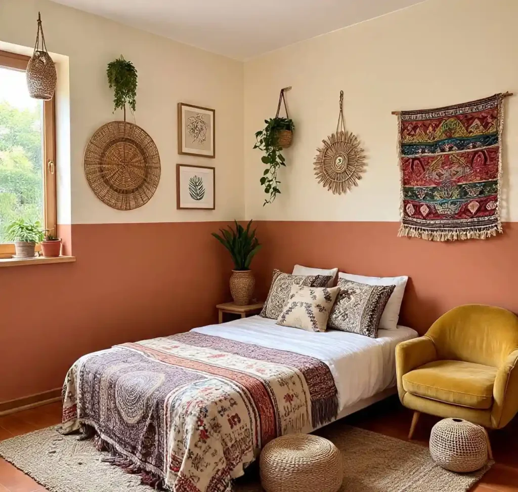 20 Two-Tone Wall Ideas for Small Bedrooms: Stylish Color Combos That Maximize Space 8 7-Two-Tone Wall Idea for Small Bedrooms