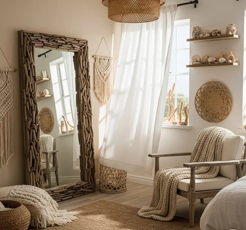 27 Artistic Boho Mirror Ideas to Instantly Elevate Your Interior Style 9 8 Boho Mirror Idea