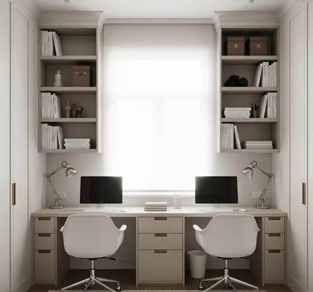 20 Space-Saving Double Desk Ideas for Small Home Offices 9 8-Double Desk Ideas for Small Home Office