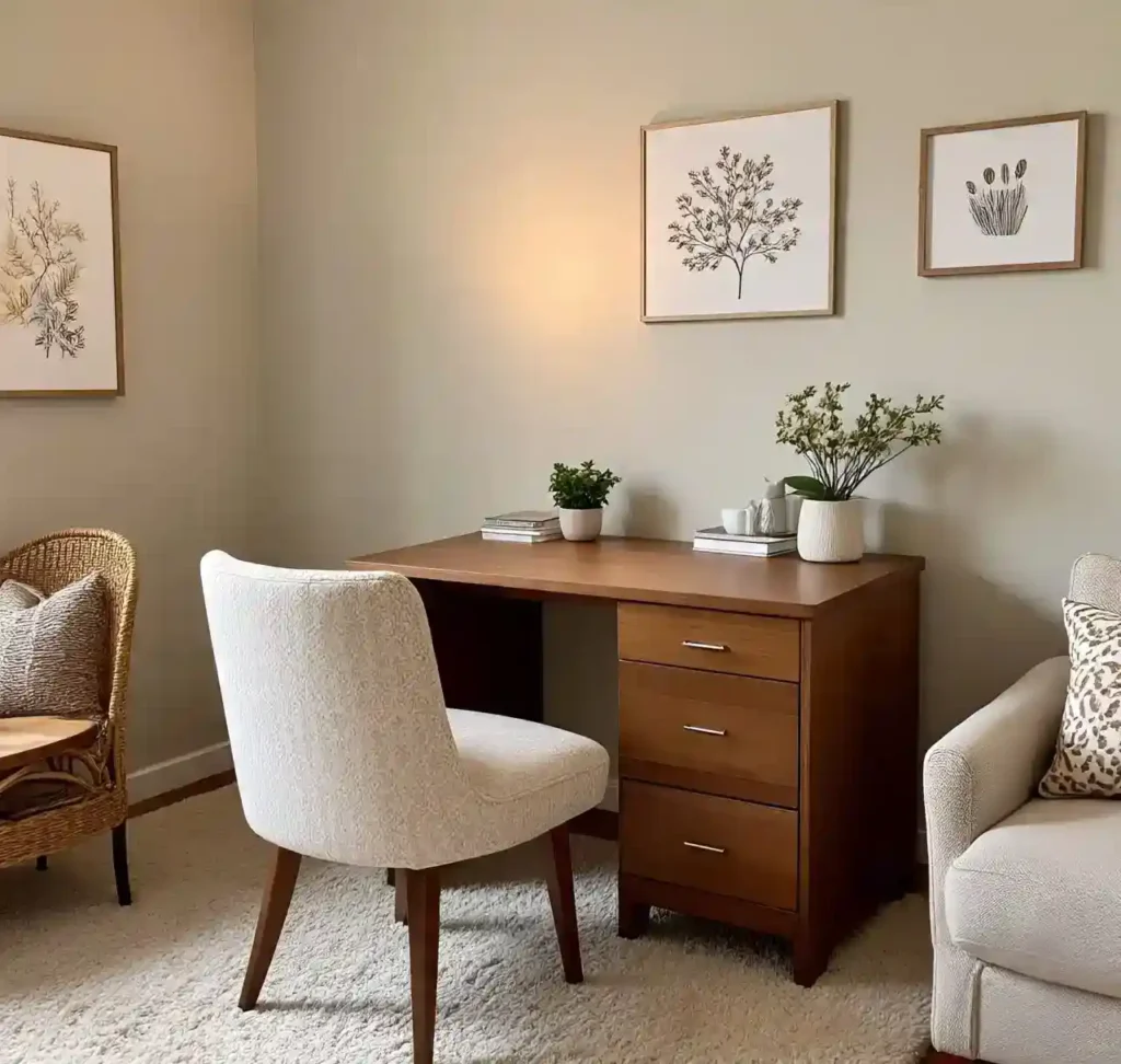 22 Inspiring Living Room Office Ideas for a Stylish & Functional Workspace 9 8 Living Room Office Idea