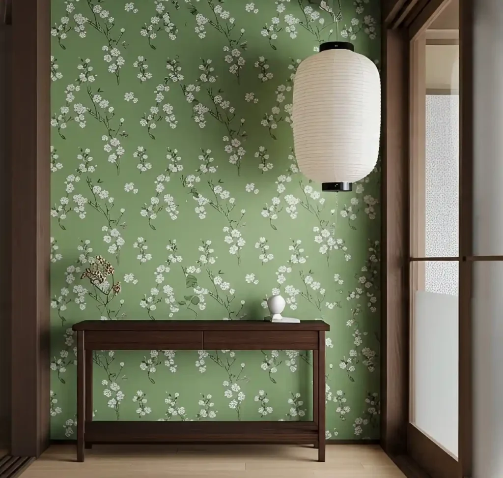 Japandi Design in Small Living Rooms: Space-Saving Tips & Tricks 14 Japandi green Design 12