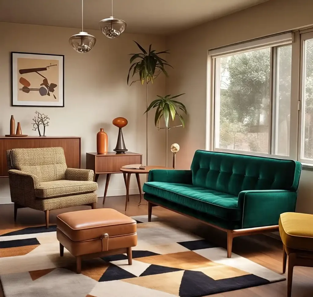 20 Mid-Century Modern Living Room Ideas to Achieve Retro-Inspired Sophistication 17 -Mid-Century-Modern -Living Room Idea