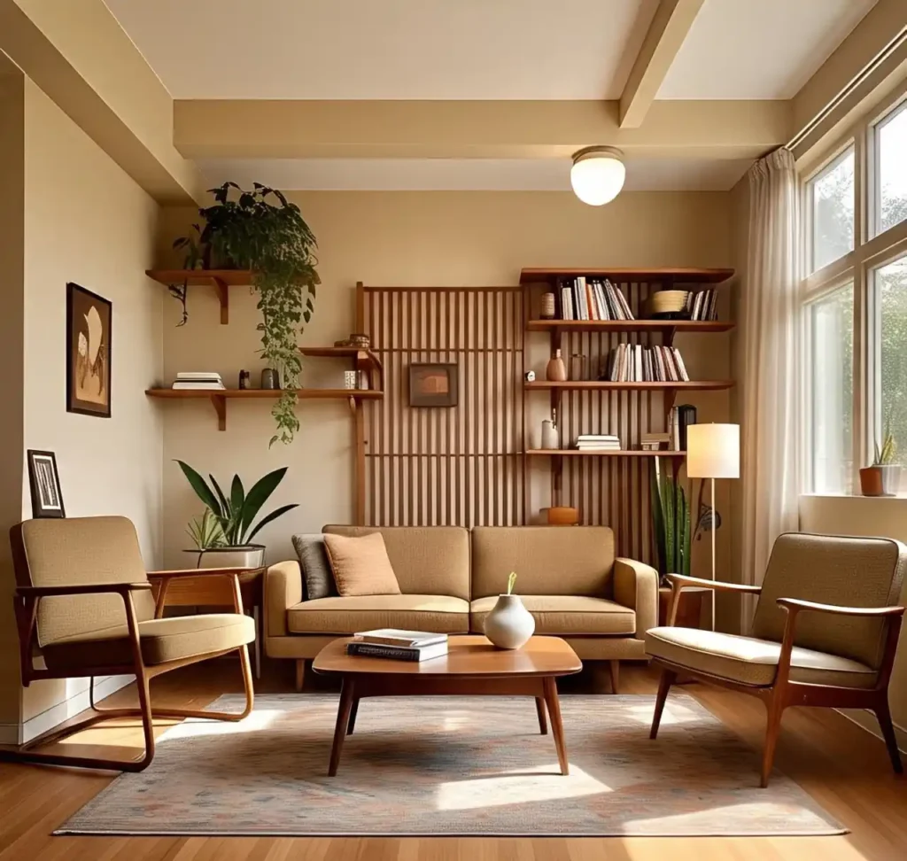 20 Mid-Century Modern Living Room Ideas to Achieve Retro-Inspired Sophistication 16 -Mid-Century-Modern Living Room Idea